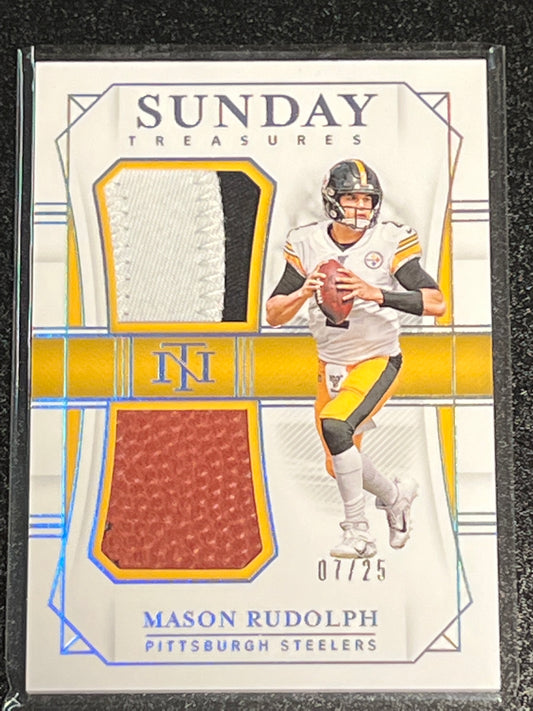 2019 Panini Nat. Treas. MASON RUDOLPH - Patch Card - 07/25 - #STR-12