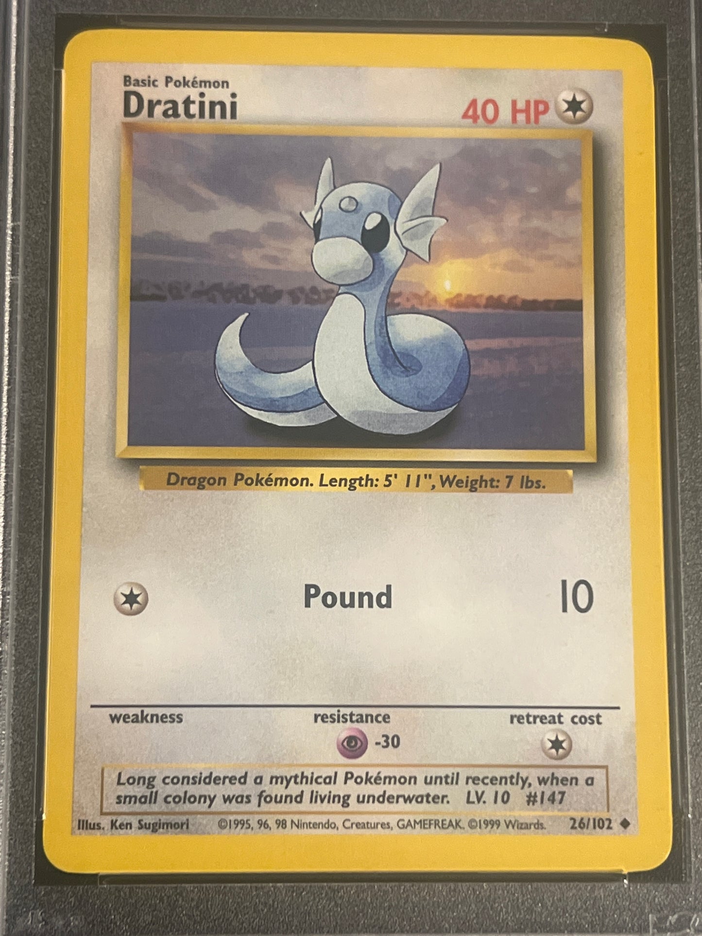 1999 Pokemon Game DRATINI - PSA 9