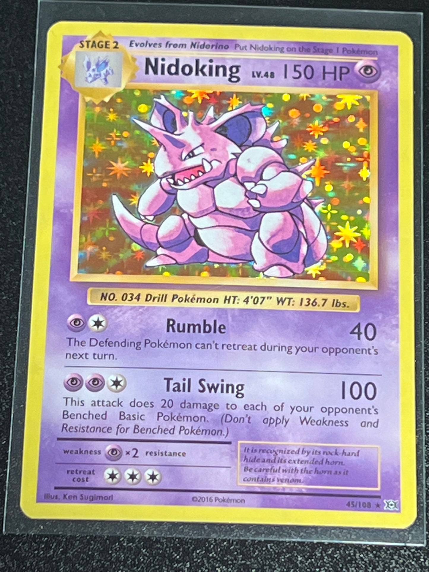 2016 Pokemon NIDOKING Lv.48 - Holo - #45