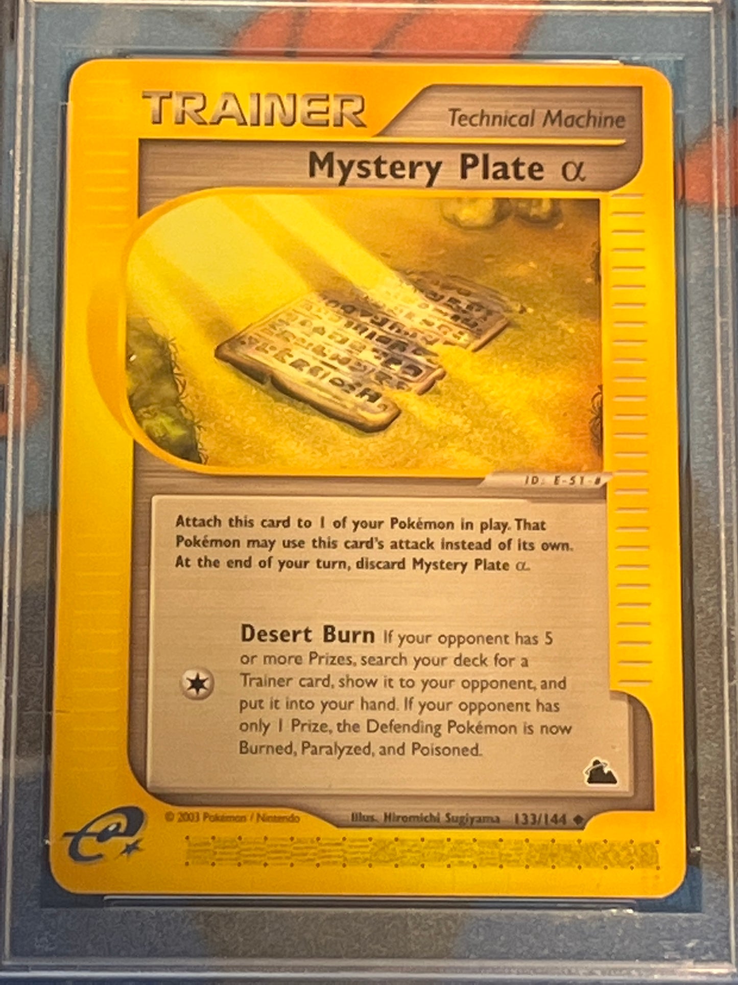 2003 Pokemon Skyridge Mystery Plate A - Uncommon Trainer - Graded PSA 9 - #133