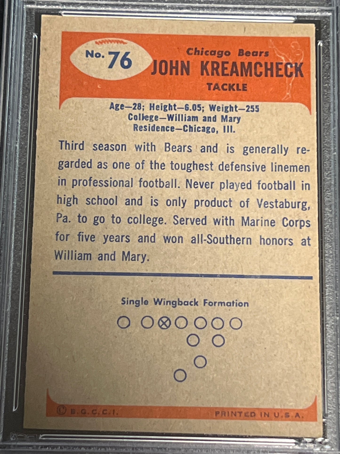 1955 Bowman JOHN KREAMCHECK - PSA 5.5