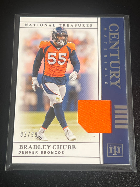 2019 Panini Nat. Treas. BRADLEY CHUBB - Patch Card - 82/99 - #CM-37