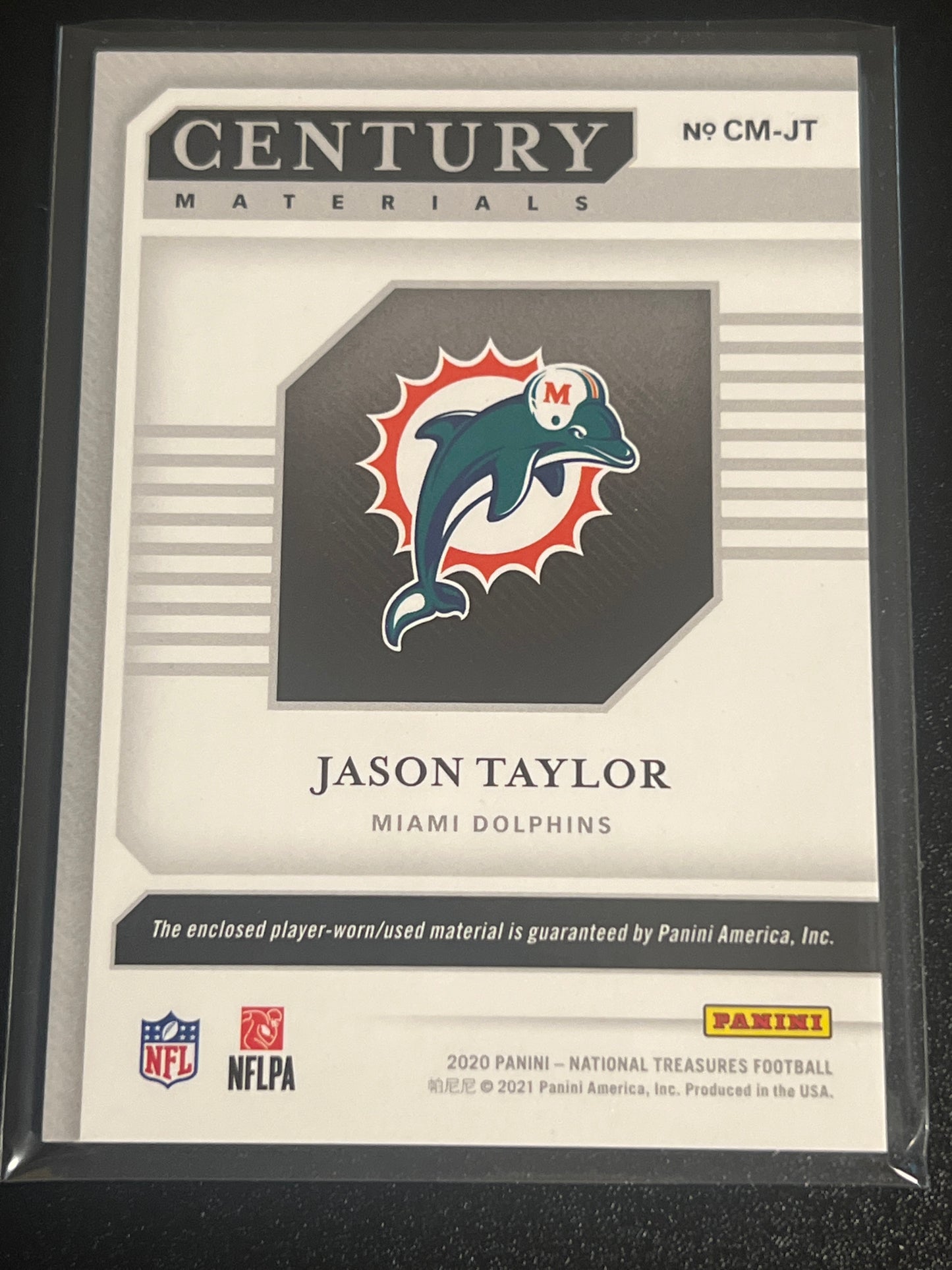 2020 Panini Nat. Treas. JASON TAYLOR - Patch Card 51/99 #CM-JT