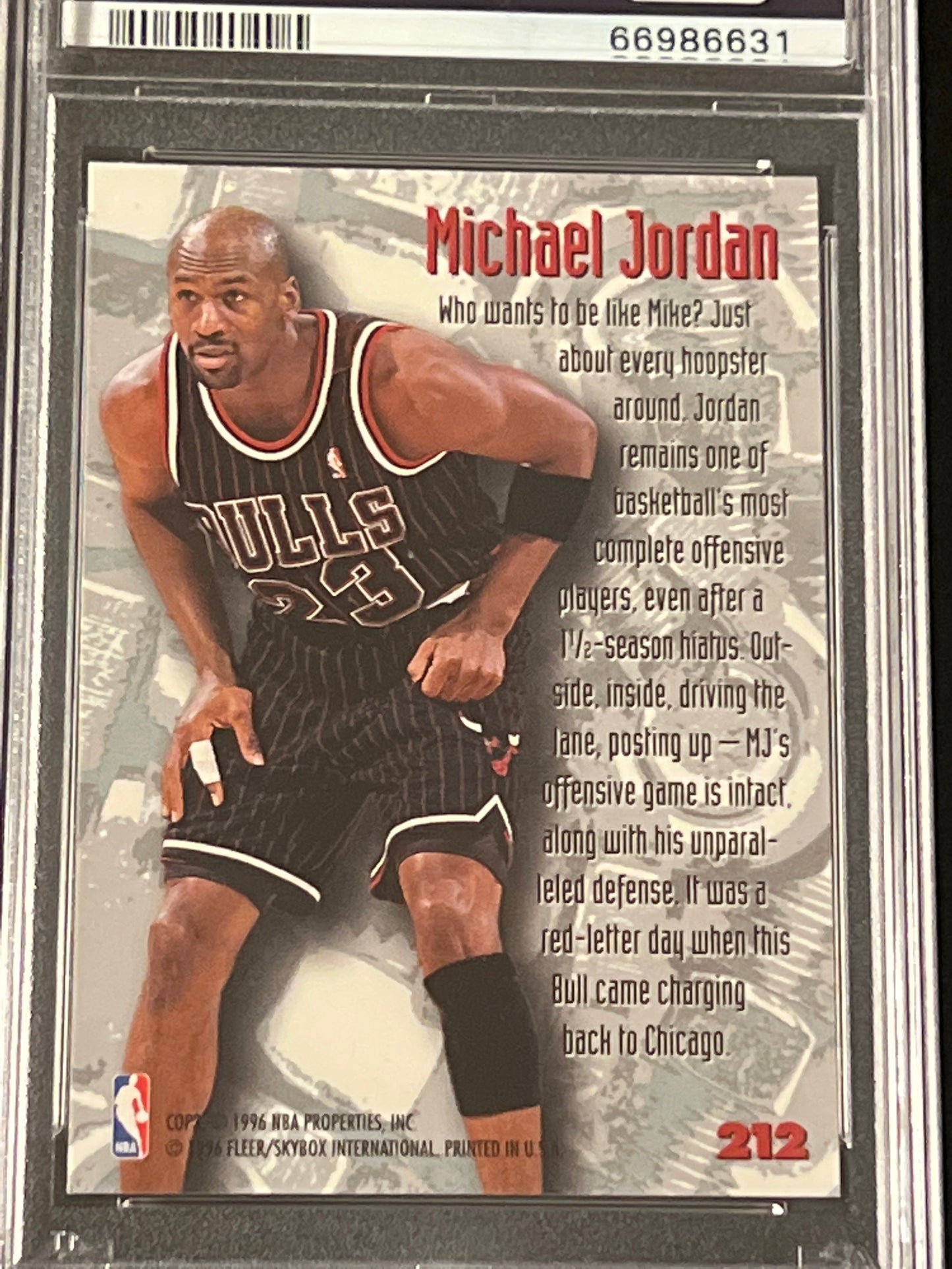 1995 Metal MICHAEL JORDAN - #212 - PSA 9