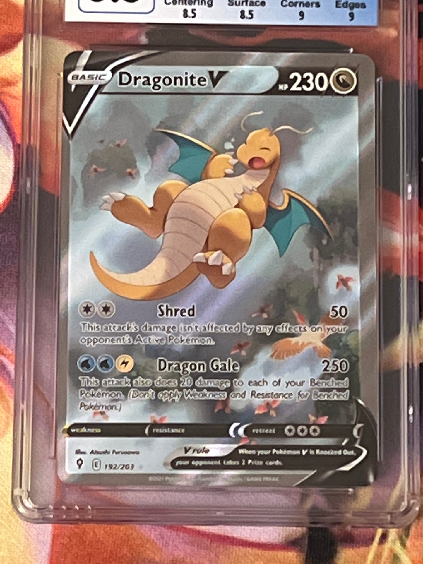 2021 Pokemon Dragonite V - Ultra Rare - Graded CGC 8.5 - #192