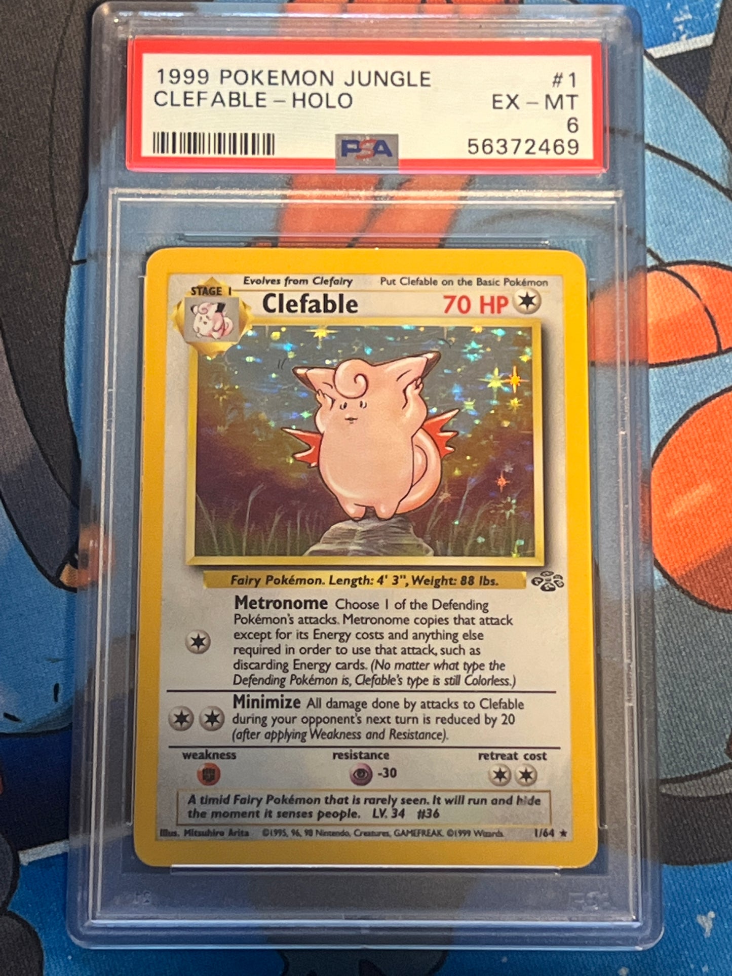 1999 Pokemon Jungle Clefable - Holo - Graded PSA 6 - #1