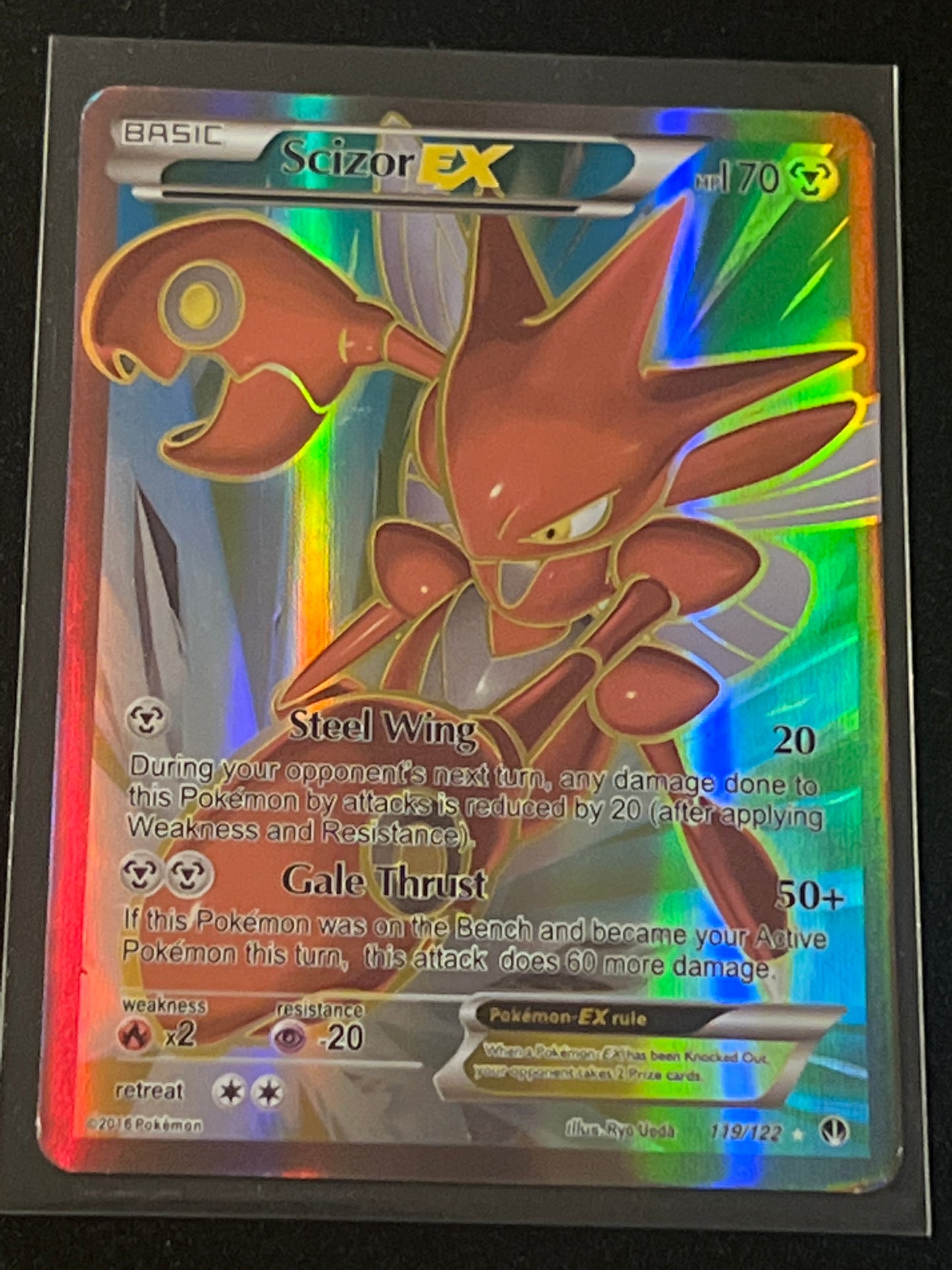 2016 Pokemon SCIZOR EX - Holo - #119