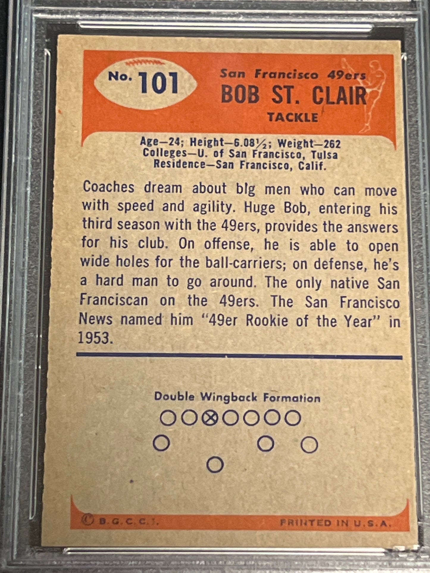 1955 Bowman BOB ST. CLAIR - PSA 8(OC)