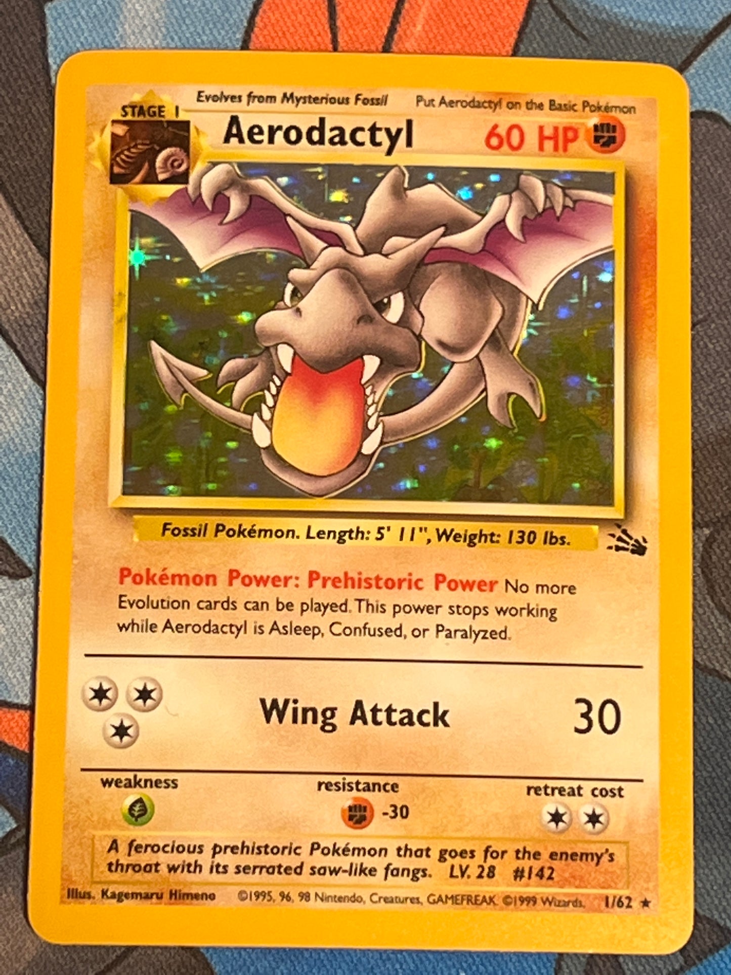 1999 Pokemon Aerodactyl - Holo Rare - #1