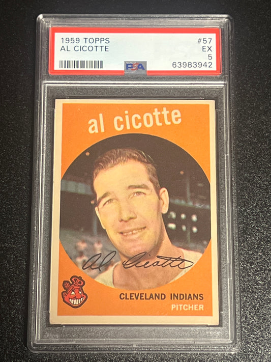 1959 Topps AL CICOTTE - #57 - PSA 5