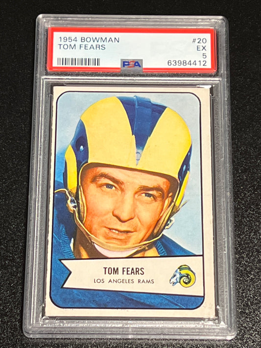 1954 Bowman TOM FEARS - #20 - PSA 5