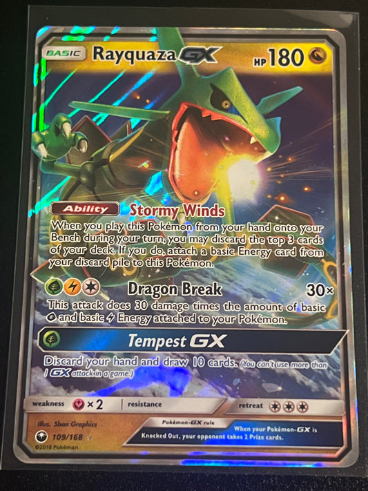 2018 Pokemon RAYQUAZA GX - Holo - #109