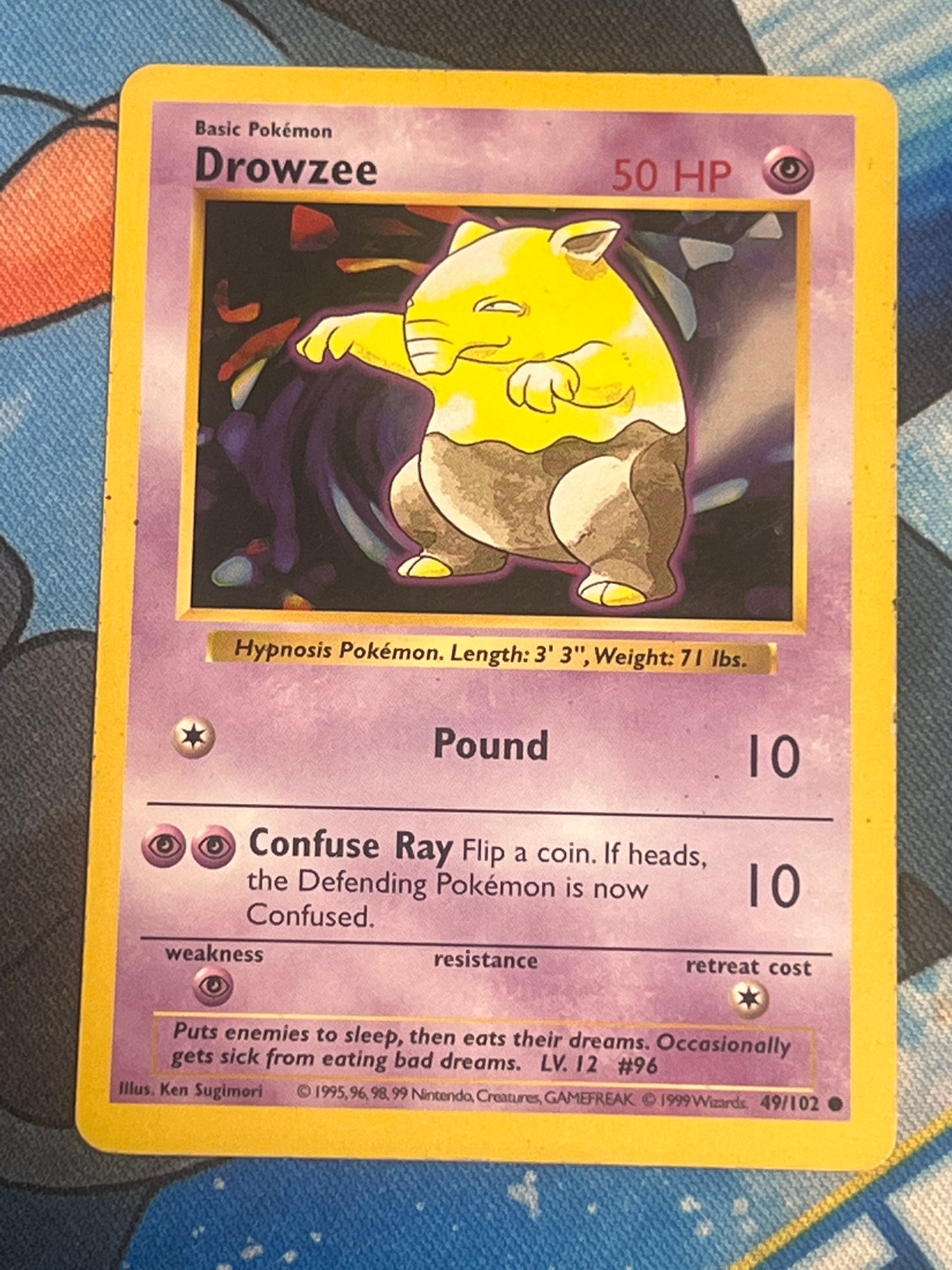 1999 Pokemon Drowzee - Shadowless - #49