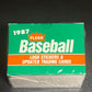 1987 Fleer Baseball Logo Stickers & Updated Trading Cards (Sealed)