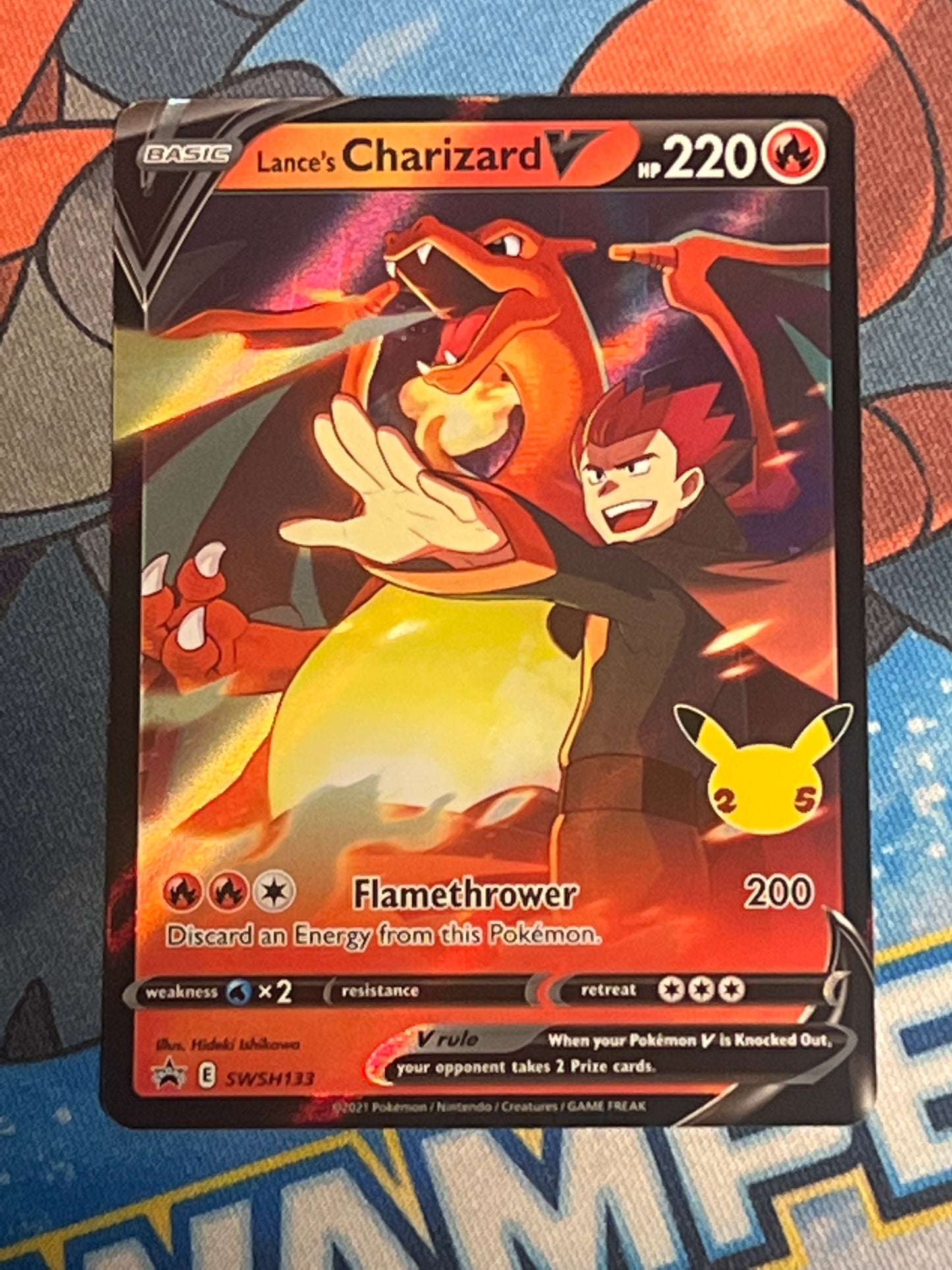 2021 Pokemon Lance's Charizard V - Black Star Promo - #SWSH133