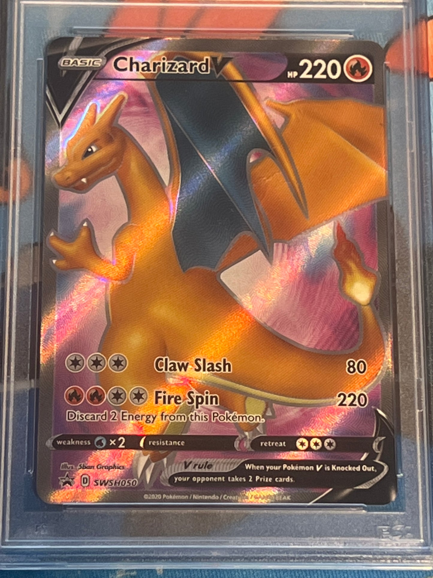 2020 Pokemon Charizard V - Promo - Graded PSA 10 - SWSH050