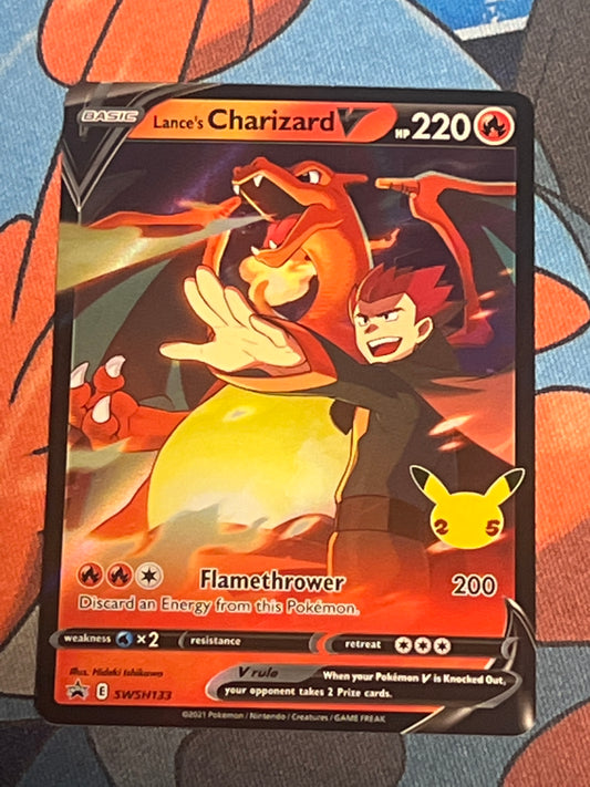 2021 Pokemon Lance's Charizard V - Black Star Promo - #SWSH133