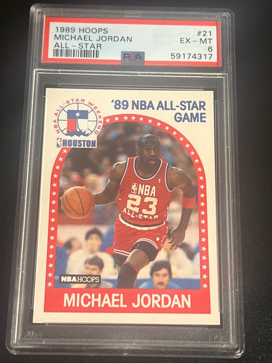 1989 Hoops MICHAEL JORDAN - PSA 6