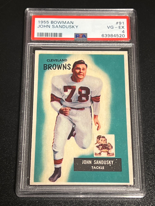 1955 Bowman JOHN SANDUSKY - PSA 4 #91