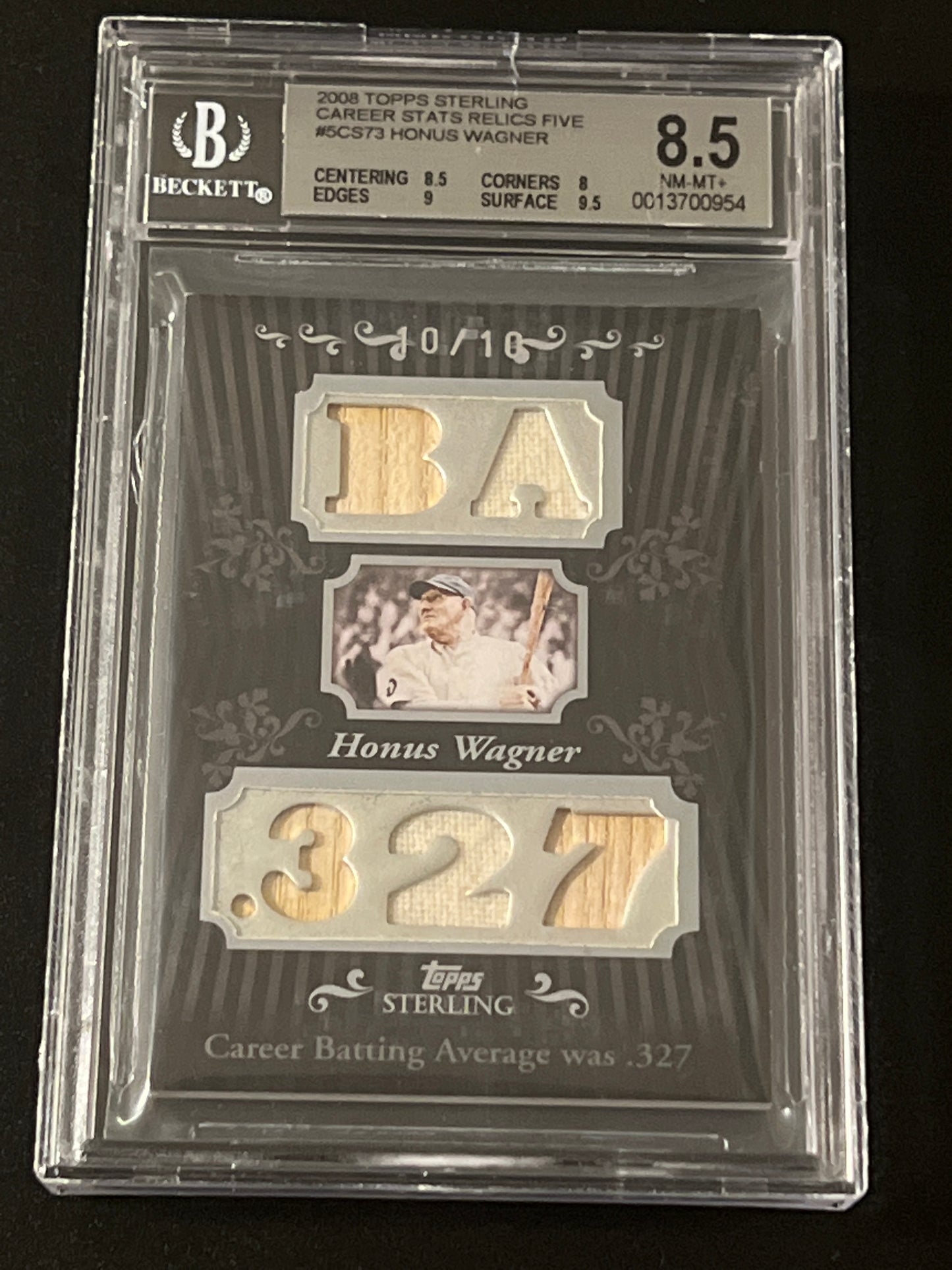 2008 Topps - Honus Wagner - 10/10 -  #5cs-73 - BGS 8.5