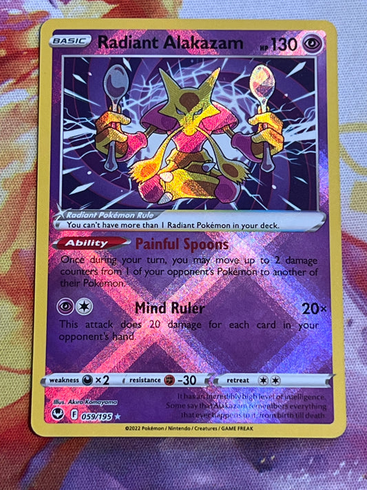 2022 Pokemon Radiant Alakazam - Radiant Rare - #59