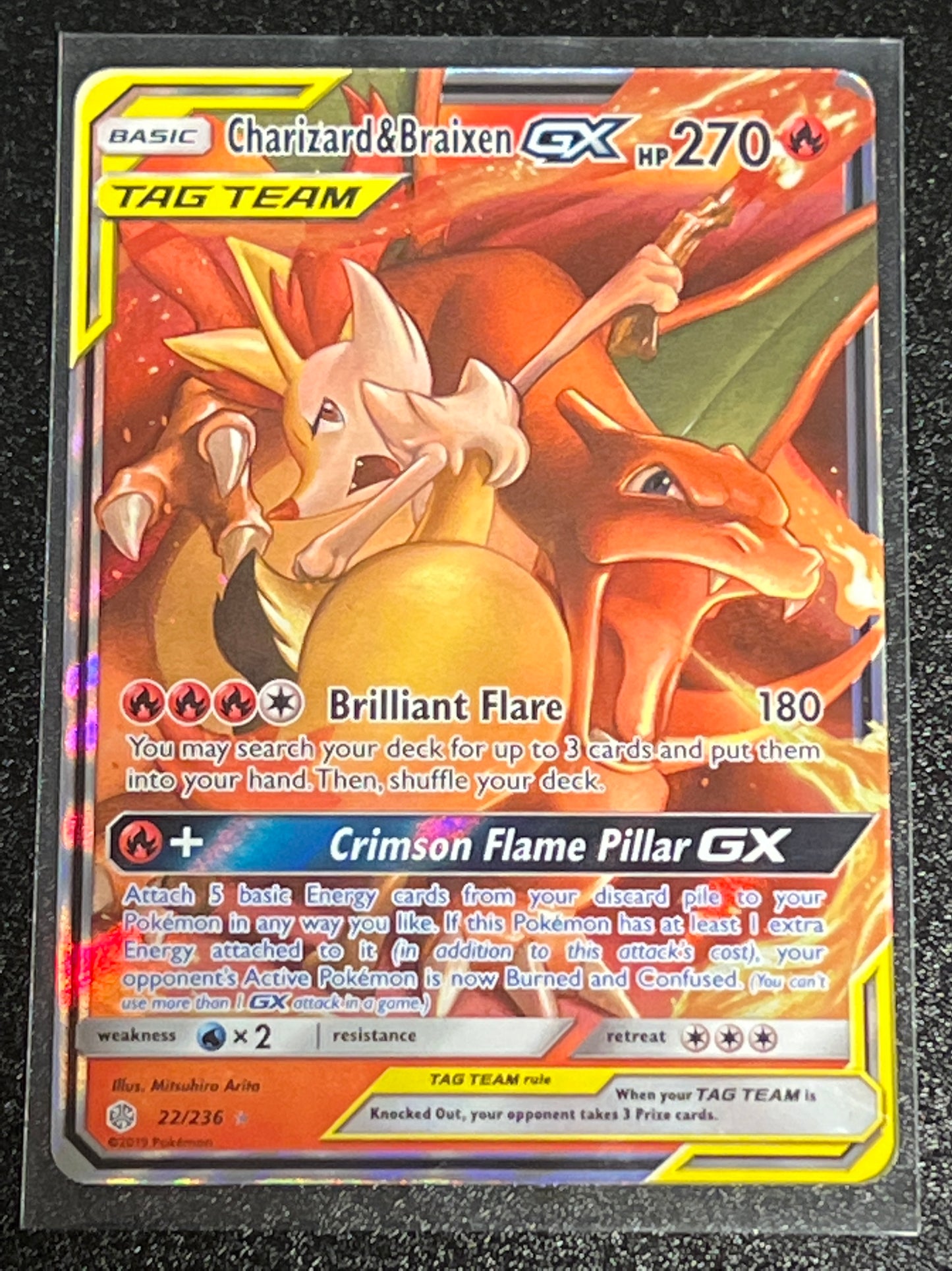 2019 Pokemon CHARIZARD & BRAIXEN GX - Holo - #22