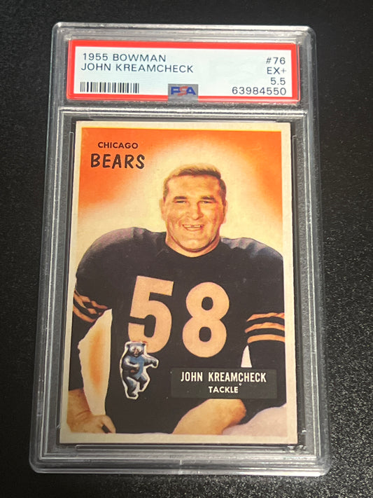 1955 Bowman JOHN KREAMCHECK - PSA 5.5