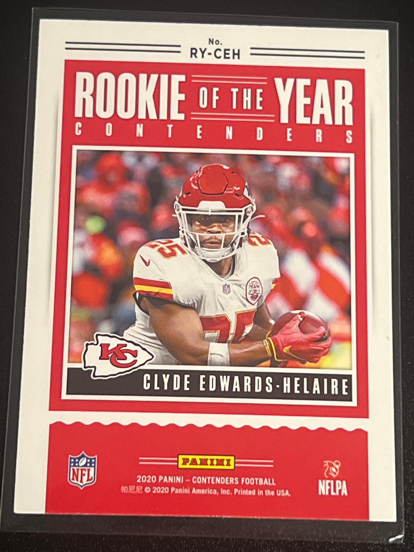 2020 Panini Contenders CLYDE EDWARDS-HELAIRE - Rookie Of The Year - #RY-CEH