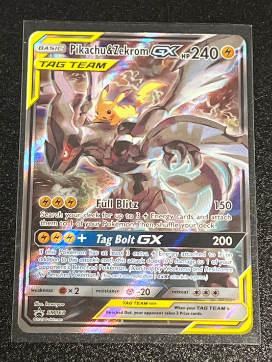 2019 Pokemon PIKACHU & ZEKROM GX - Holo - #SM168