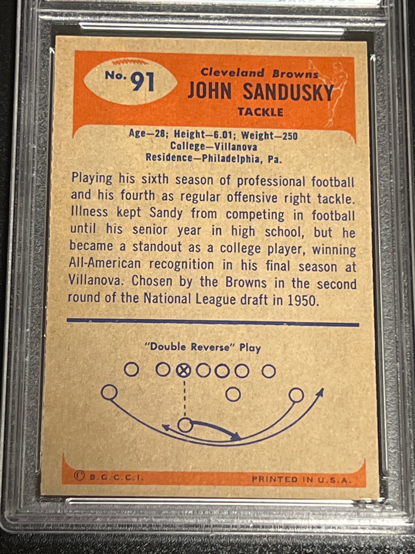 1955 Bowman JOHN SANDUSKY - PSA 4 #91