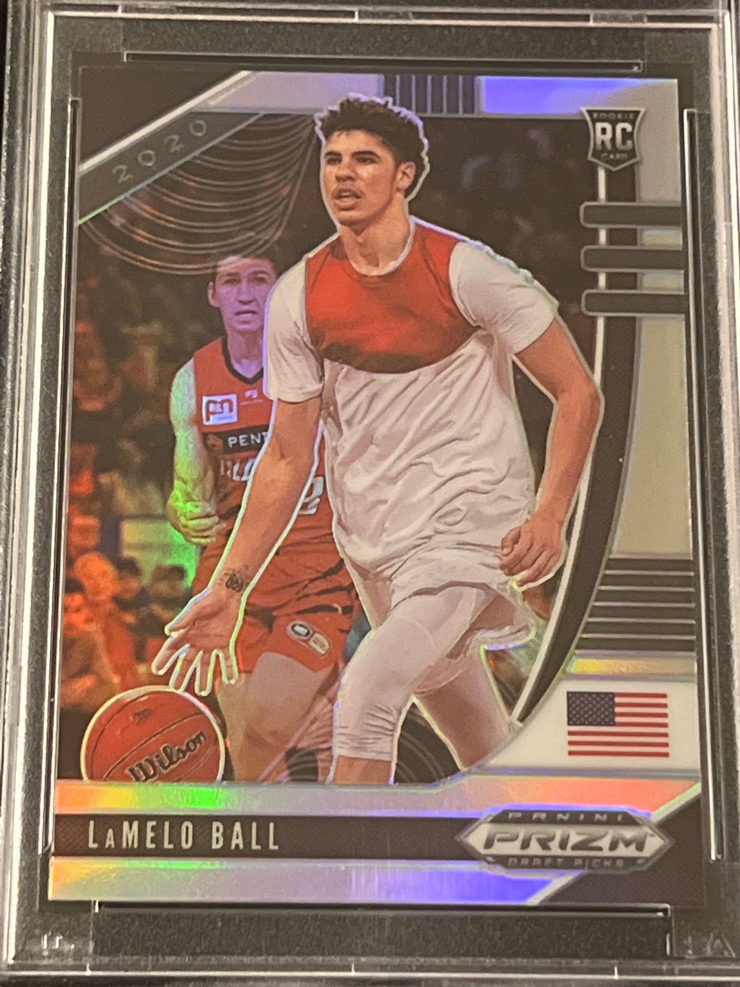 2020 Panini Prizm - LAMELO BALL - RC- #43 - Silver - PSA 10