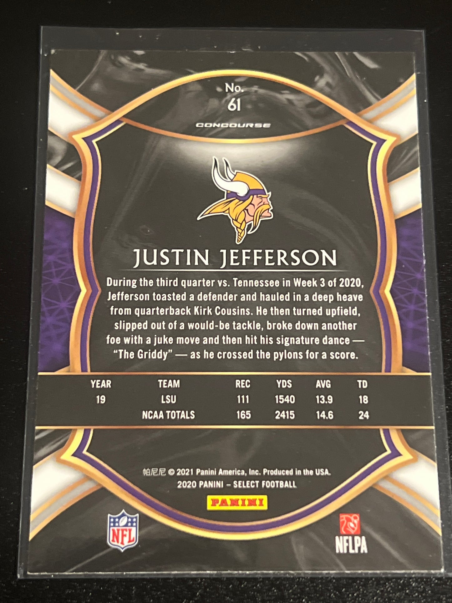 2021 Panini JUSTIN JEFFERSON - RC - #61