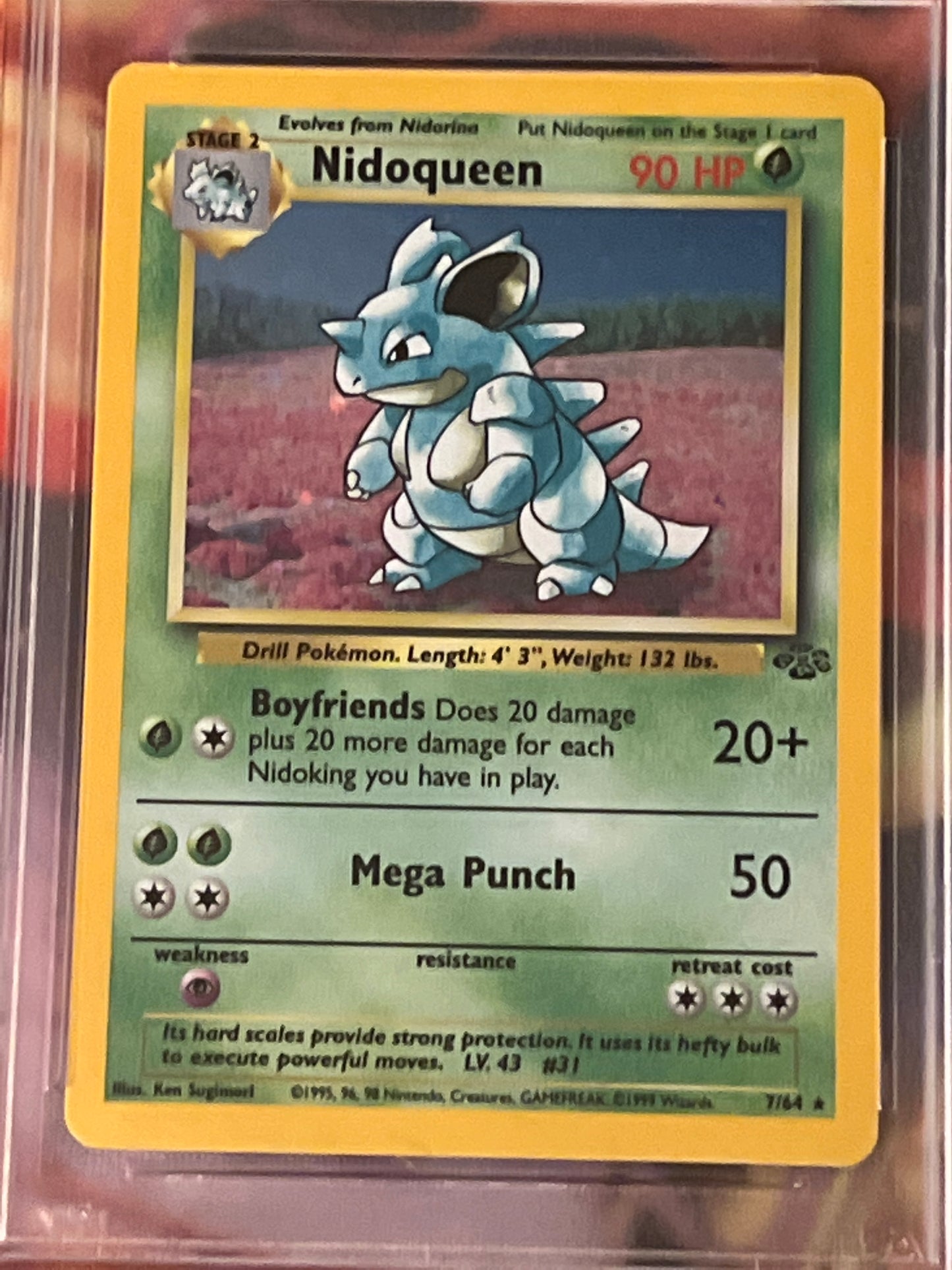 1999 Pokemon Nidoqueen - Holo - Graded PSA 8 - #7