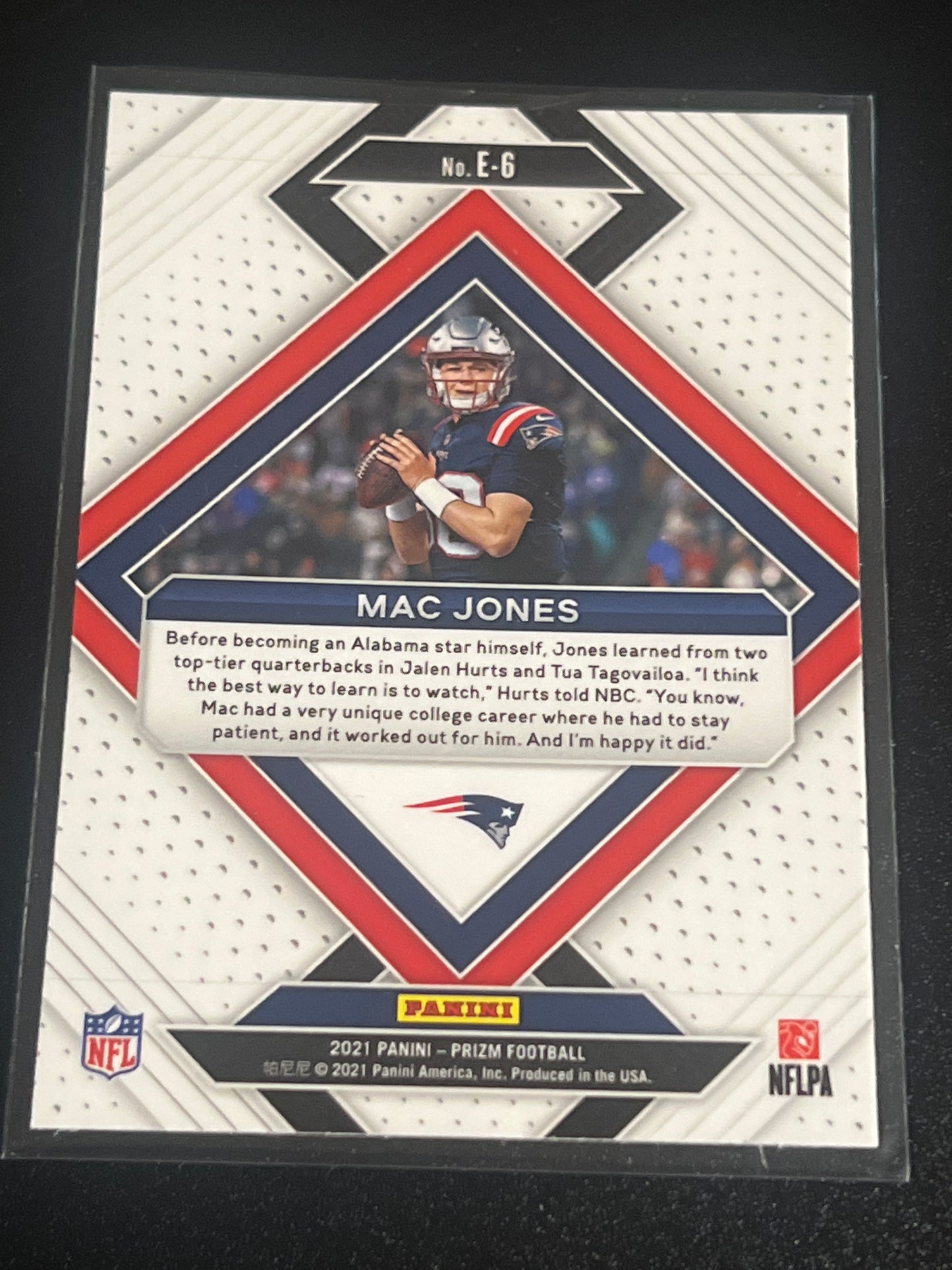 2021 Panini Prizm MAC JONES - RC - #E-6