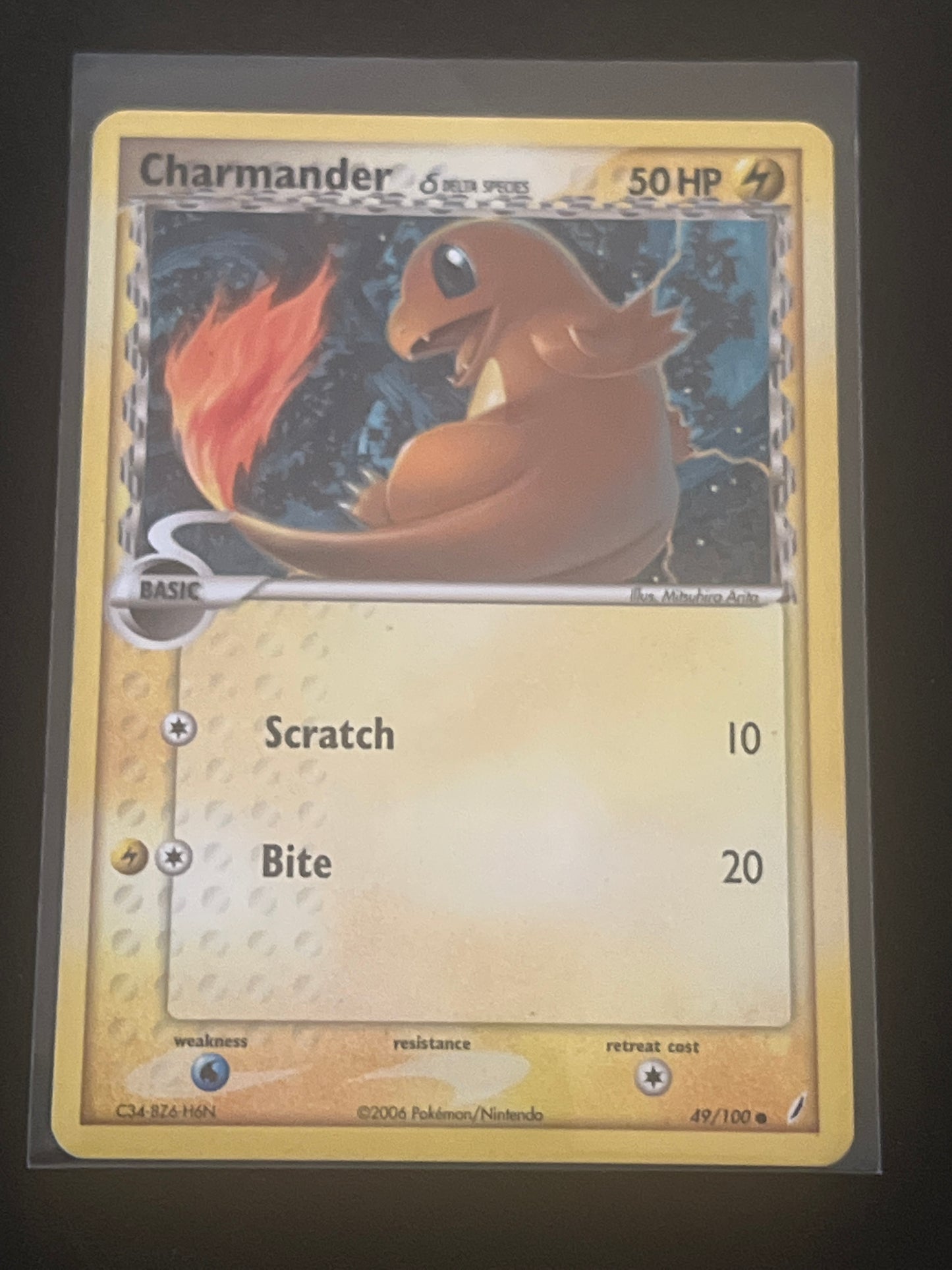 2006 Pokemon CHARMANDER - Delta Species - #49