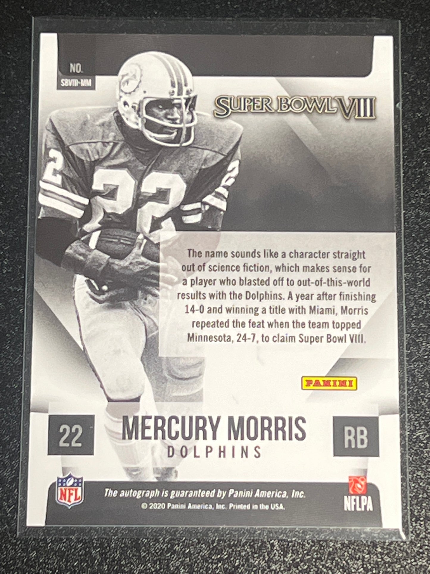 2020 Panini Super Bowl VIII MERCURY MORRIS - AUTO - #SBVIII-MM