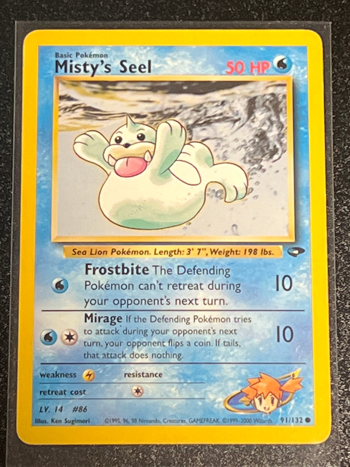 1999-2000 Pokemon MISTY'S SEEL - #91