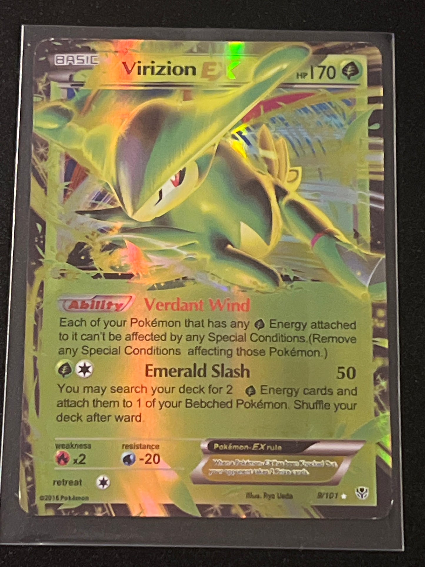 2016 Pokemon VIRIZION EX - Holo - #9