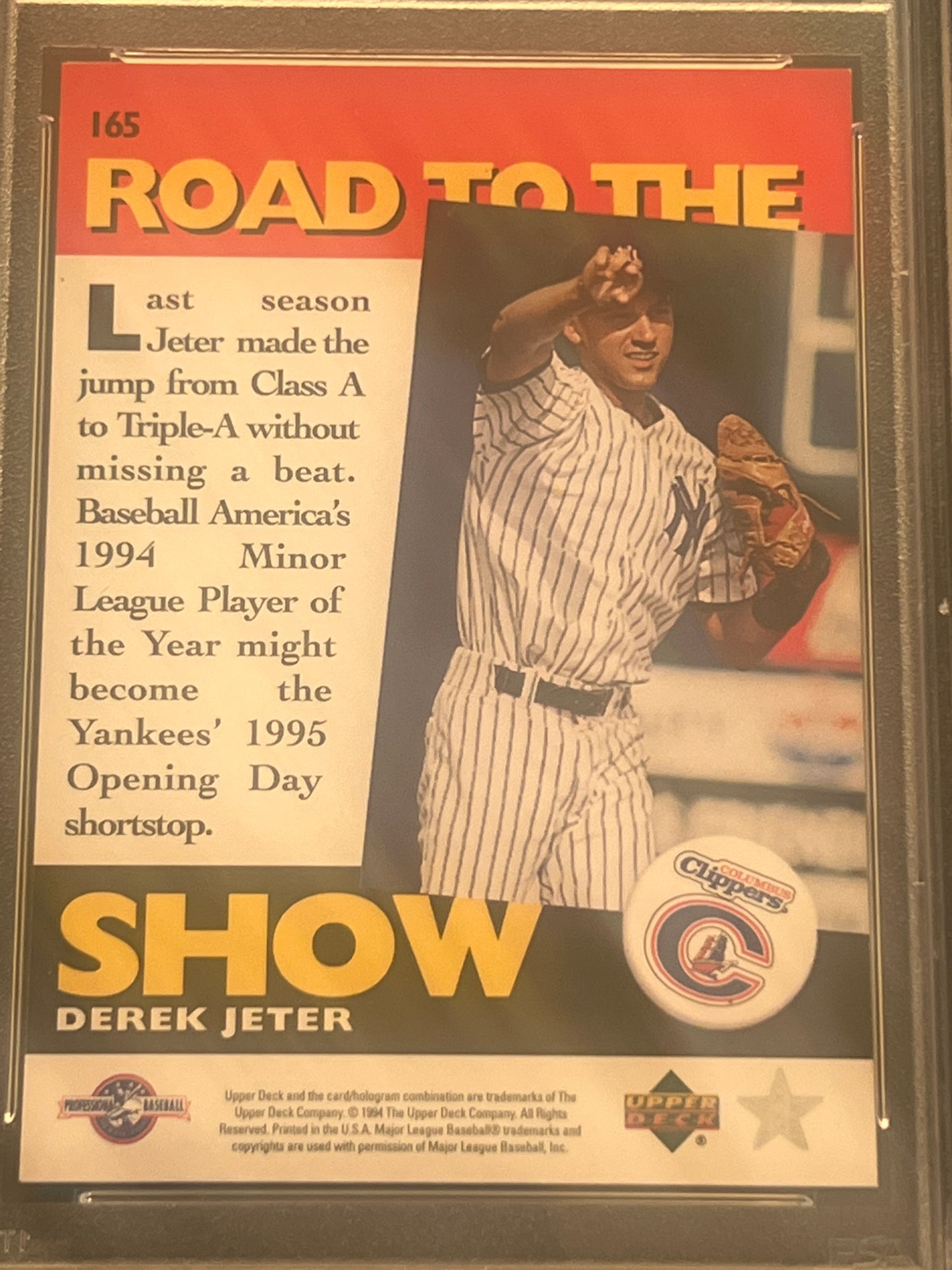 1995 U.D. Minor League DEREK JETER - PSA 8