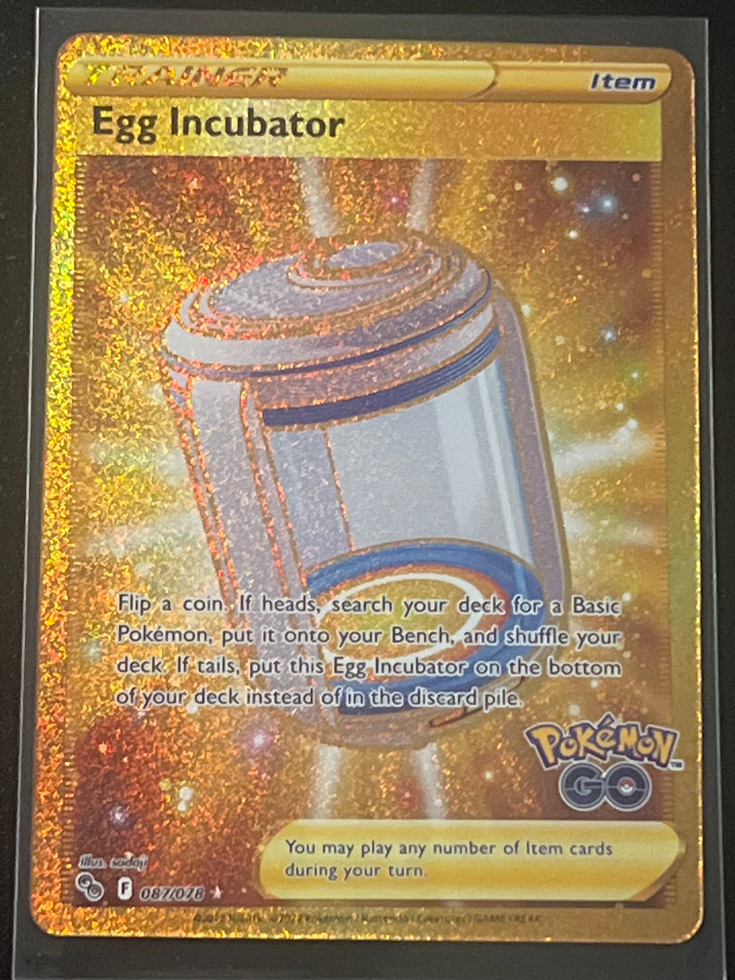 2022 Pokemon EGG INCUBATOR - Trainer -  Holo - #87