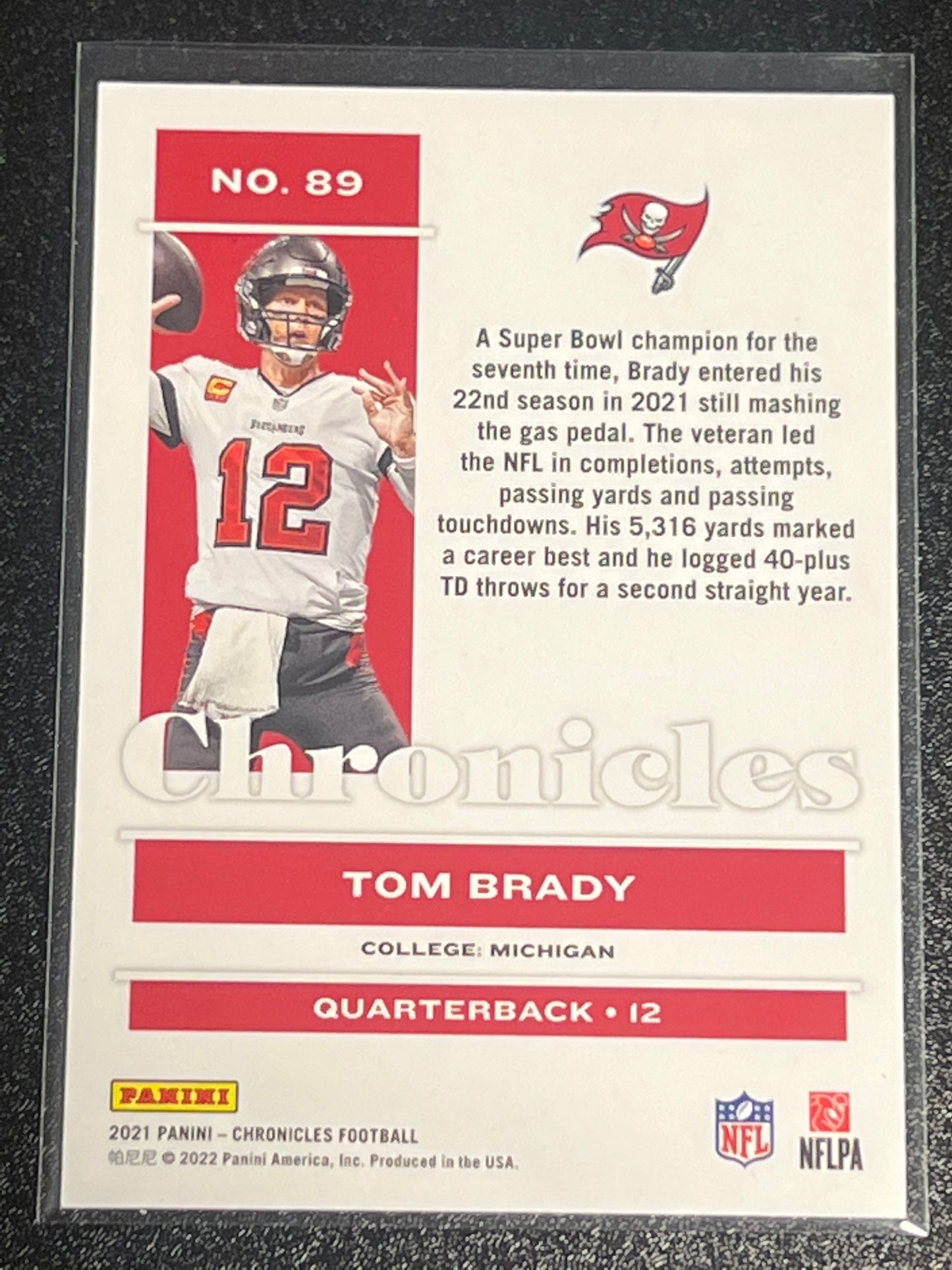 2021 Panini Chronicles TOM BRADY - 333/399 - #89