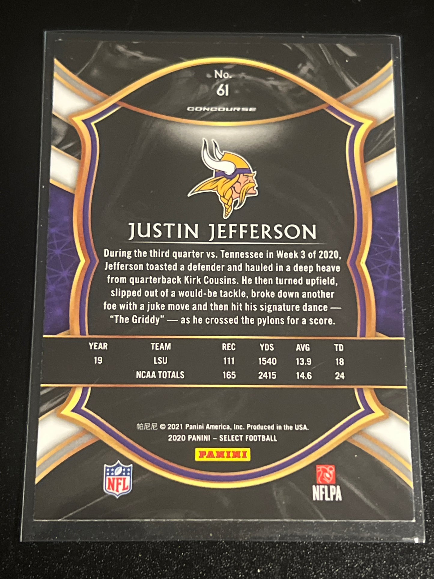 2021 Panini JUSTIN JEFFERSON - RC - #61