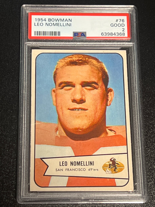 1954 Bowman LEO NOMELLINI - #76 - PSA 2