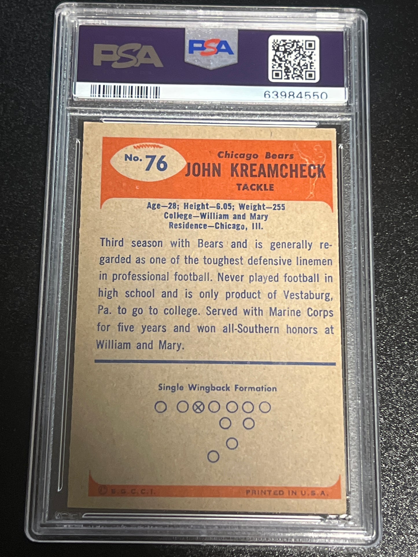 1955 Bowman JOHN KREAMCHECK - PSA 5.5