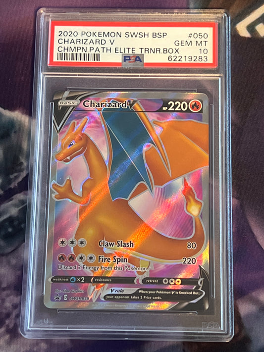 2020 Pokemon Charizard V - Promo - Graded PSA 10 - SWSH050