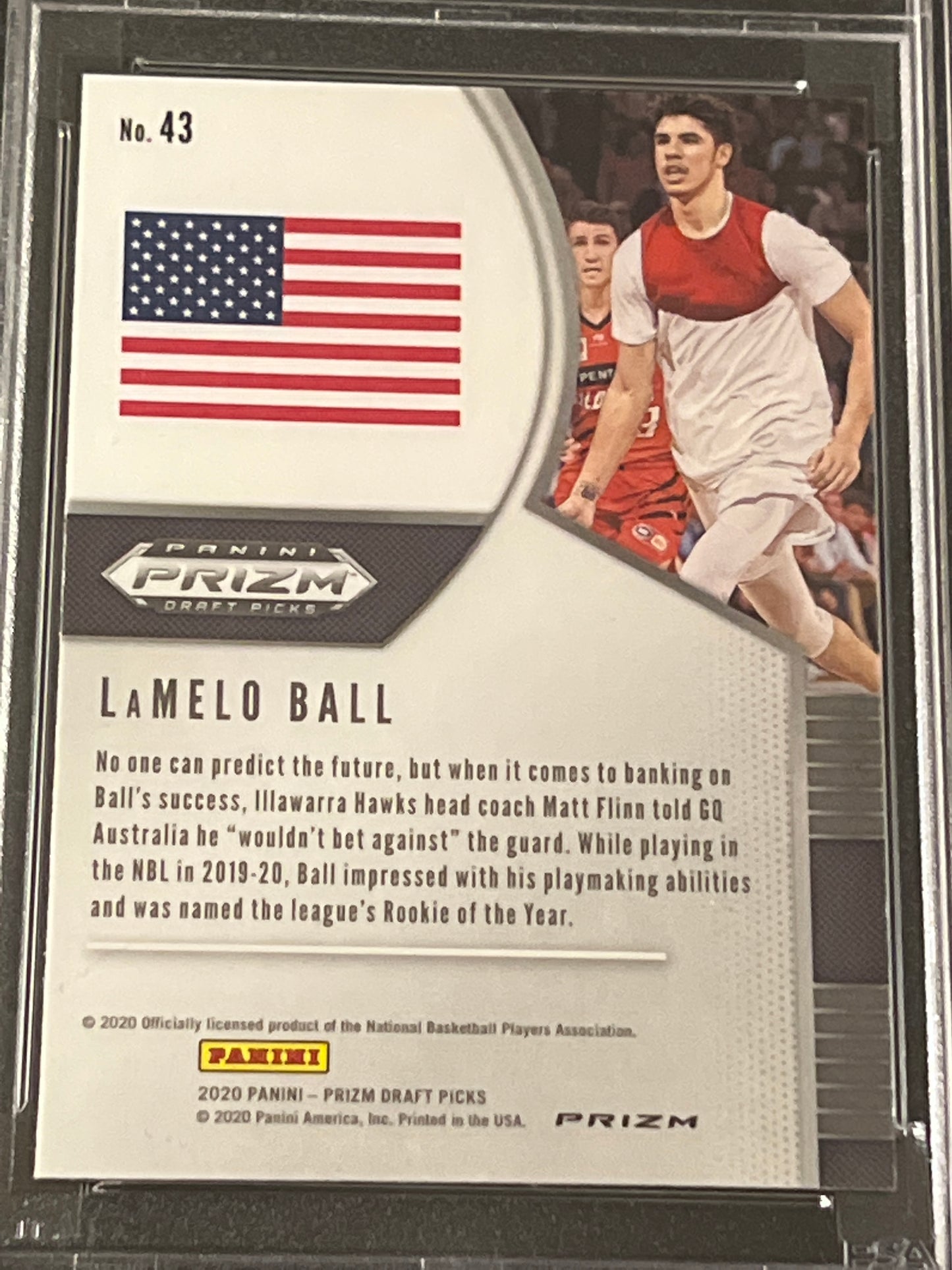 2020 Panini Prizm - LAMELO BALL - RC- #43 - Silver - PSA 10