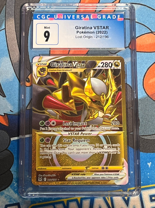 2022 Pokemon Giratina Vstar - Secret Rare - Graded CGC 9 - #212