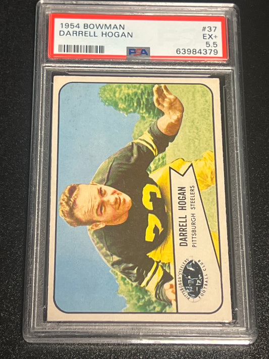 1954 Bowman DARRELL HOGAN - #37 - PSA 5.5