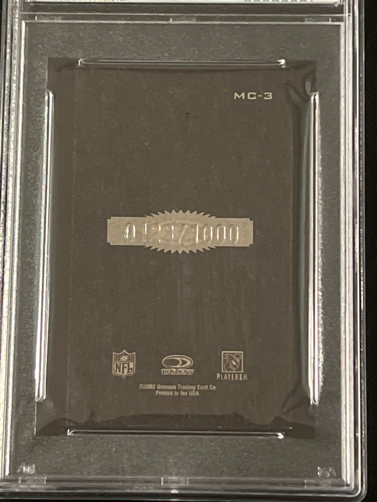 2002 Donruss TOM BRADY  - #MC-3 - 0123/1000  - PSA 7