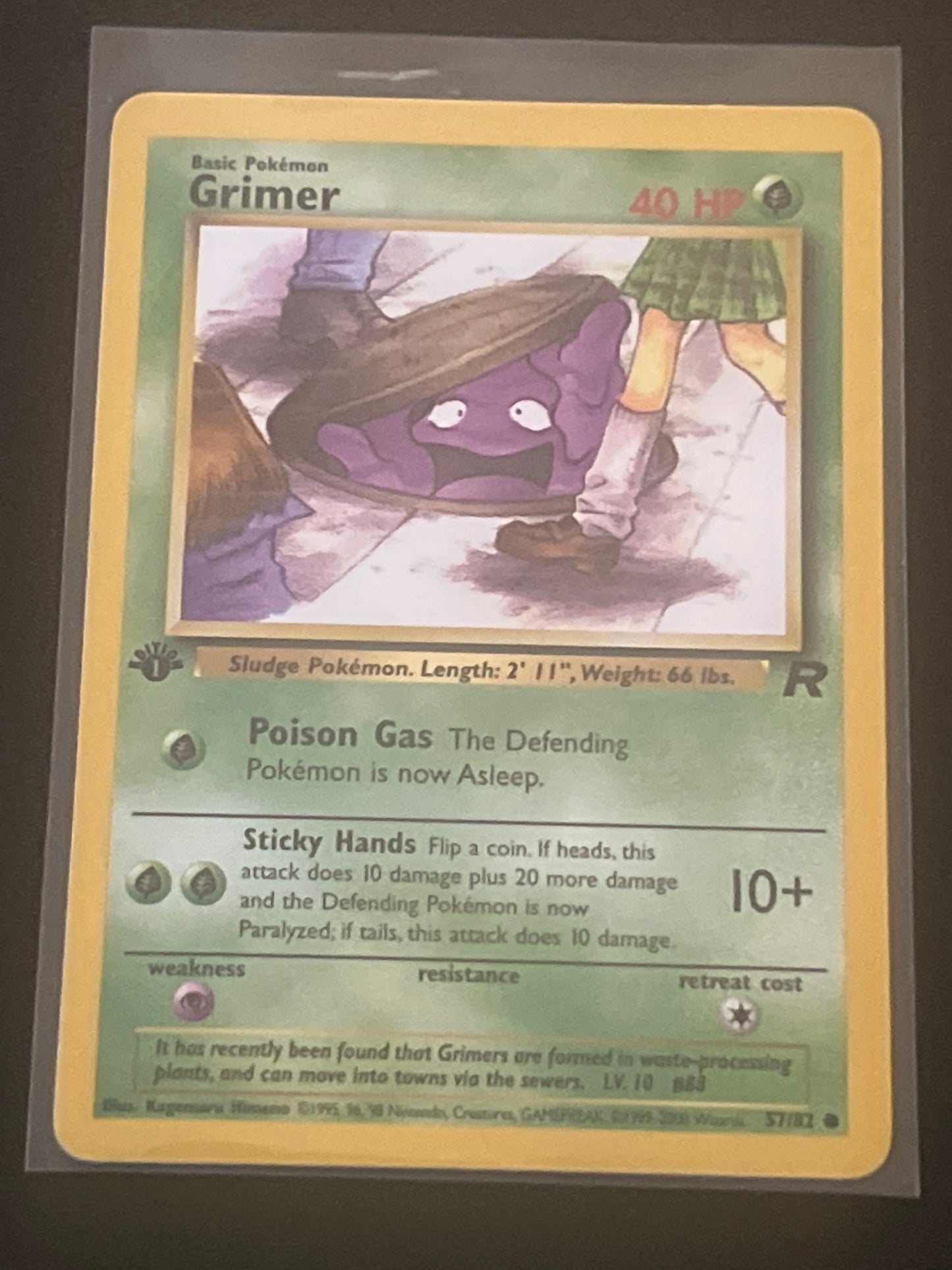 1999-2000 Pokemon GRIMER - FIRST EDITION - #57